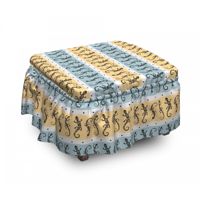 Housse pour repose-pieds avec tourbillons lizards