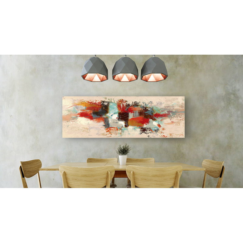 Spring Abstract by Lucas - Wrapped Canvas Painting, 40cm H x 120cm W x 4cm D, Wrapped Canvas