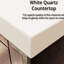 48 po M 1 meuble-lavabo avec miroir 46, conception à six tiroirs, plateau en quartz blanc et tablette ouverte-720830590