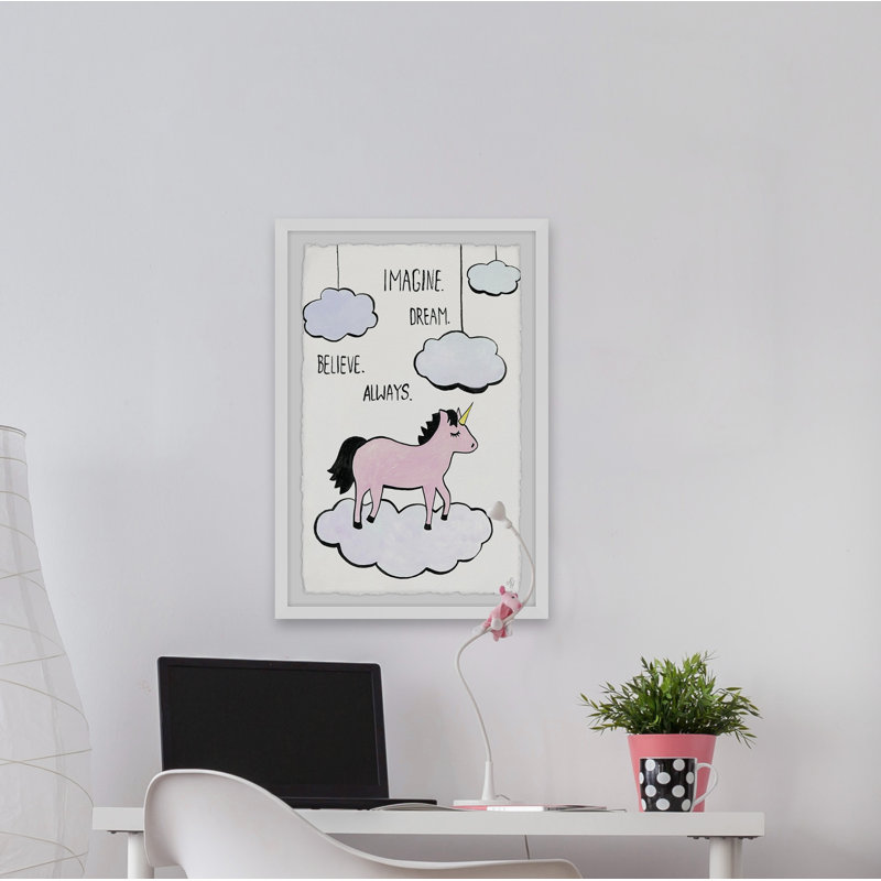 Impression encadrée Crosson «Imagine Dream Believe Always», H 24 po x l 16 po x P 1,5 po