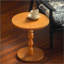 Table d'appoint ronde avec plateau de table en panneau de fibres à densité moyenne et pieds en bois de chêne massif