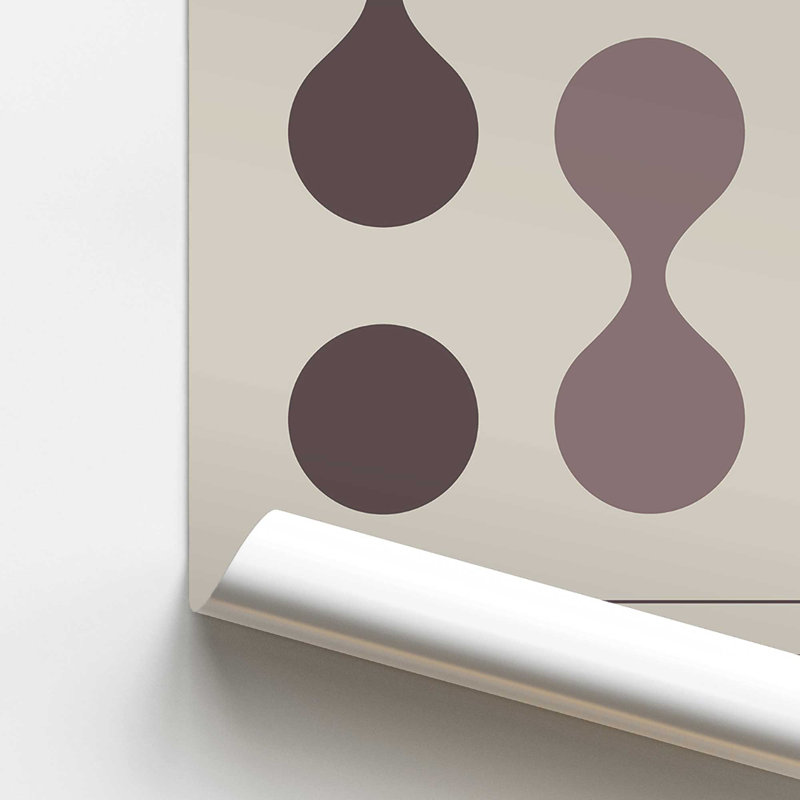 Warm Bauhaus Flow I, impression dans un cadre, H 20 po x l 16 po, Impression sans cadre
