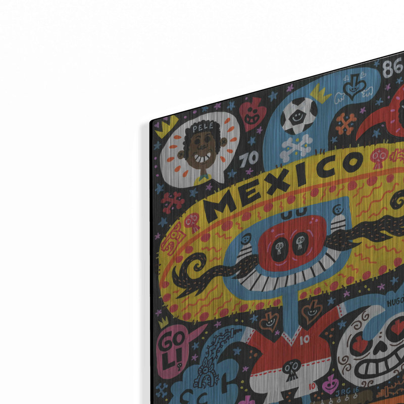 «La Mascota Del Mundial» par Jorge R. Gutierrez - impression sans cadre sur métal, H 16 po x l 12 po x P 0,13 po