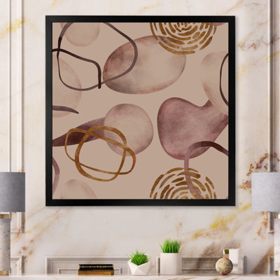 «Mid Century Earth Tones Element IV», art mural moderne sur toile Mid-Century