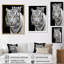 Tigre blanc féroce V - animaux, art mural sur toile-572155663-572155670