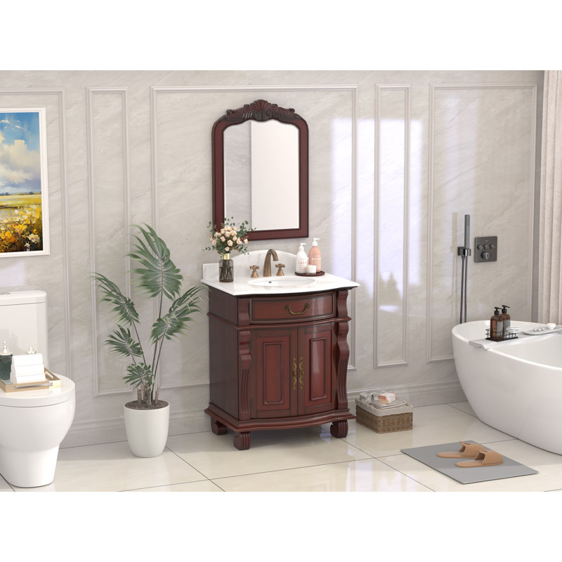 Ensemble de meuble-lavabo simple 30 po en bois massif Hopkinton