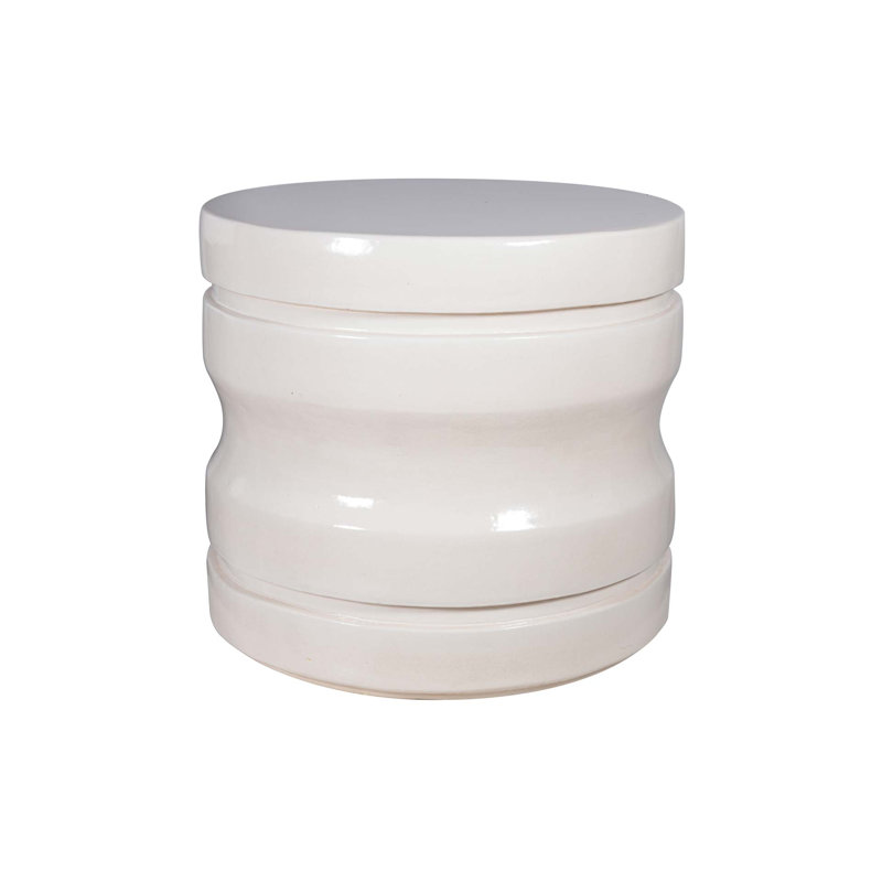 Provenance Signature Outdoor Round Side Table, Linen