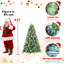 Arbre de Noël 5 pi avec 51 pommes de pin - 694 pointes, branches mixtes en PVC et aiguilles dures, structure à charnières pour une installation facile, support en métal robuste - arbre de Noël réaliste-1367295725
