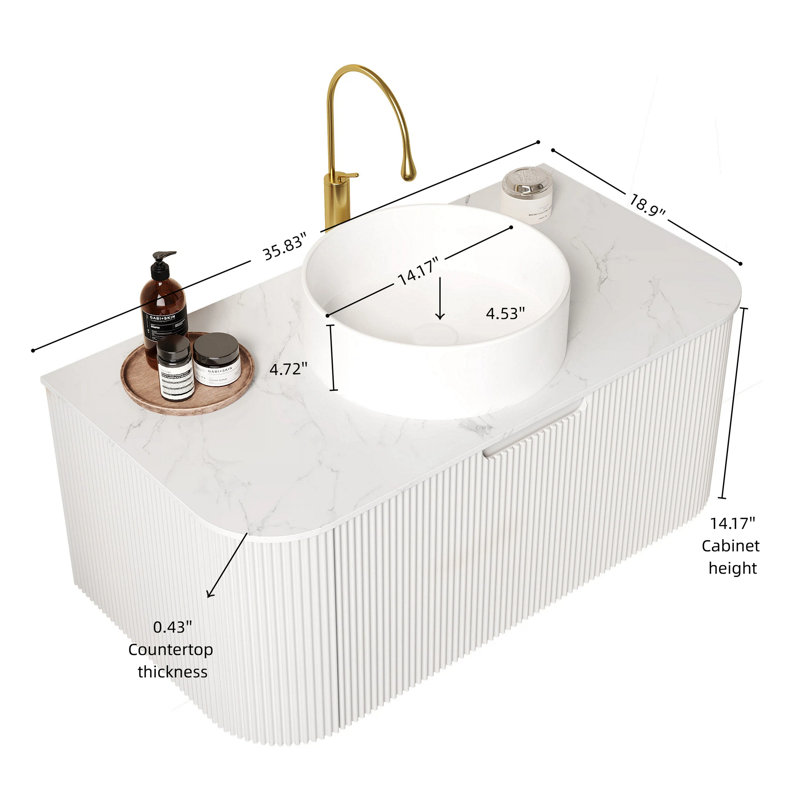36" Bathroom Vanity and Sink