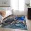 Tapis bleu marine 9 pi x 12 pi lavable à la machine Premium Cerrito AMF503-103838138