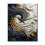 Horloge murale spirale liquide or et noir-99636344