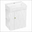 Meuble-lavabo de 20 pouces avec lavabo en céramique, porte élégante à motif de losanges, poignée dorée et tablettes de rangement latérales pour les petits espaces-64261537