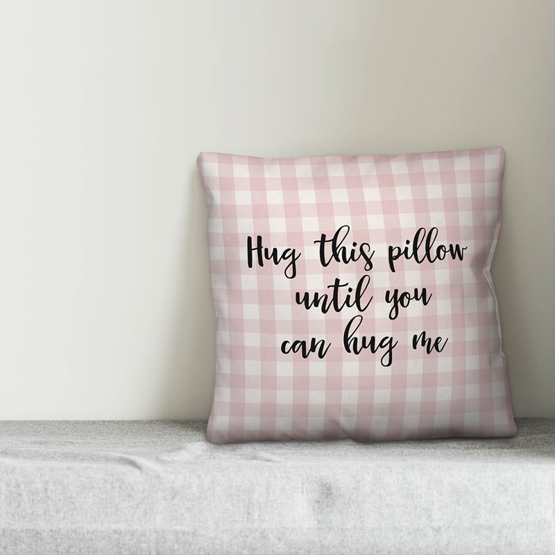  Coussin Hug, Coussin décoratif, Rose / Noir