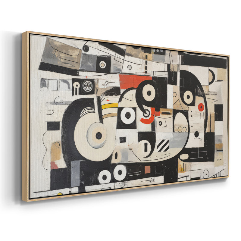 Abstrait, série CCL XXV III, toile tendue avec châssis, prête à être accrochée, H 21 po x l 41 po, Blanc