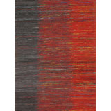 Hand Woven Cotton and Wool Striped Area Rug