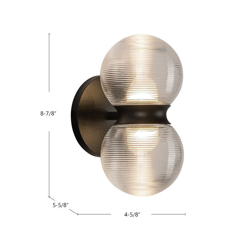 Peri 2 - Light LED Outdoor Armed Sconce, Opal Matte