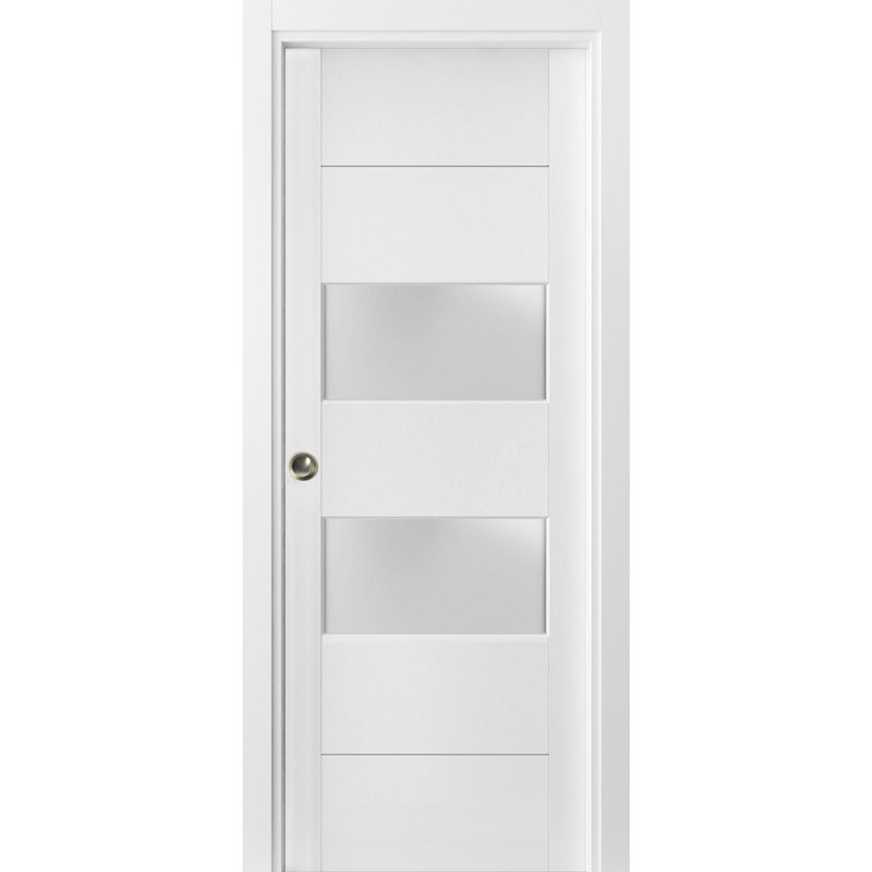 Portes coulissantes en verre Lucia, 18 po x 84 po