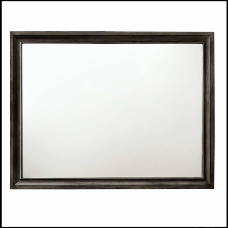 Miroir à finition grise Naima avec un design élégant et une surface réfléchissante de haute qualité, pour les intérieurs modernes et minimalistes.