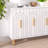 Modern White Console Table, 47.2 x 29.0 x 11.6 inches | 100% Melamine Coated Particle Board, Thickness: 0.7 inches | Stylish Geometric Design, Perfect for Entryway, Living Room & Home Office, Durable & Elegant-1529343869