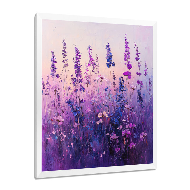 Barryton - Art mural sur toile à motif floral, H 20 po x l 12 po, Reproduction encadrée sans passe-partout, Blanc