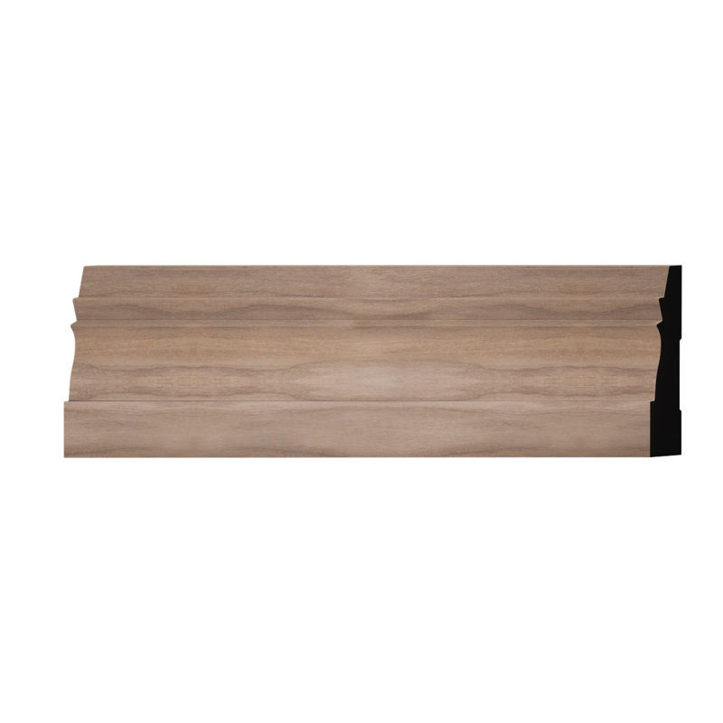 WM631 - Plinthe en bois massif de style colonial américain, P 9/16 po x l 3 1/4 po x L 96 po, noyer teint, Noyer