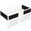Lit mezzanine simple amusant avec tablettes mobiles et tableau noir-11132092