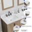 Meuble-lavabo double 60 po avec comptoir en marbre, évier et dosseret Retford pré-assemblé Retford