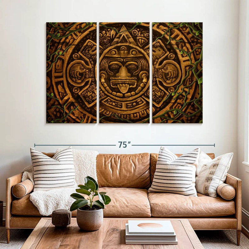 Kerner Aztec Symbol, 42" H x 65" W