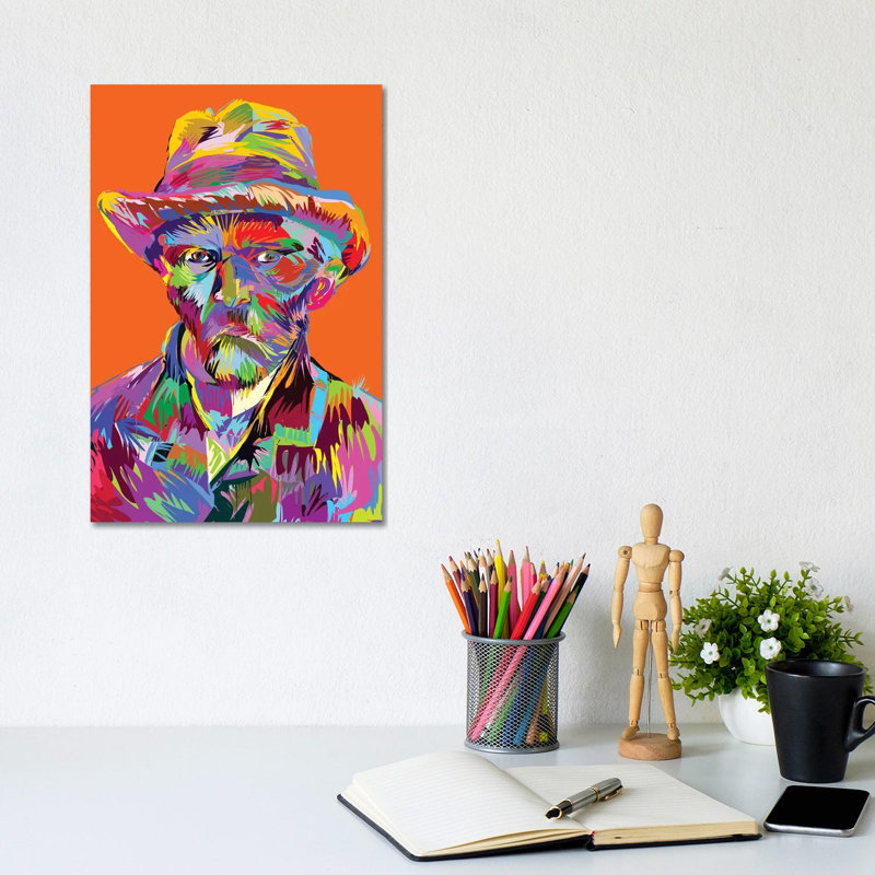 Vincent par Technodrome1 - impression d'art graphique, Aucun mat, Toile tendue, H 12 po x l 8 po x P 0,75 po