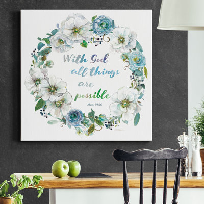 " Floral Scripture Wreath II "