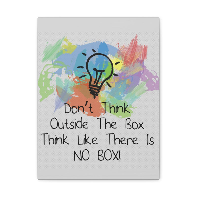 Inspirational Wall Art  Don't Think Outside Motivation Wall Decor, 16" H x 12" W