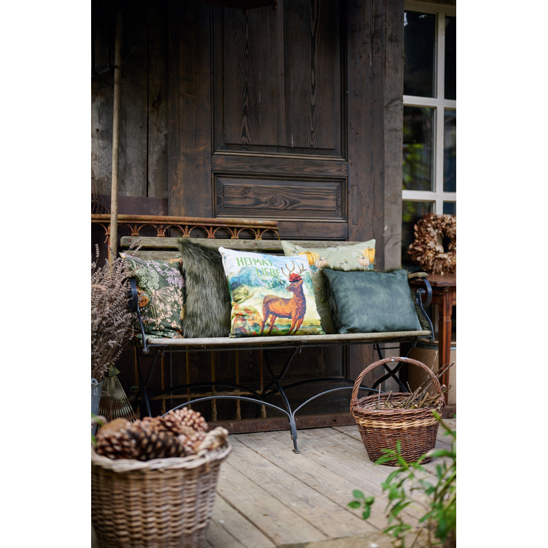Loft Style Cushion Cover, Green, 35cm x 45cm, Rectangular