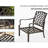 7 Pcs Patio Dining , Metal With Navy Blue Cushions, Iron For Outdoor Lawn Use Pcs, & Table, Yard
