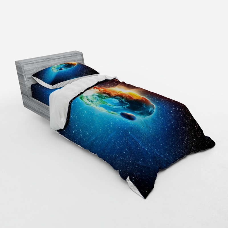 Earth Modern & Contemporary Polyester Duvet Cover, Twin Duvet Cover + 2 Additional Pieces