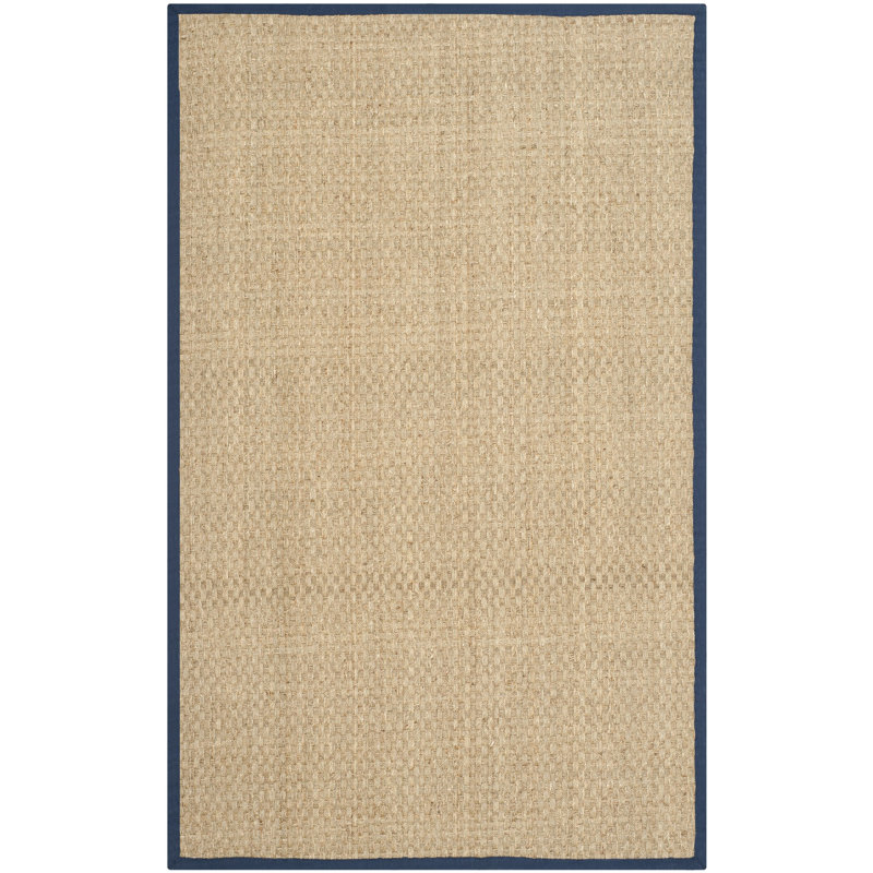 Delapena Hooked Rug, Natural/Blue, Rectangle 152 x 244 cm