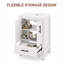 Meuble-lavabo autoportant simple de 24 po avec lavabo en céramique Lumina, blanc, contreplaqué de bois franc, portes à fermeture en douceur et rangement réglable intérieur-2129112186-2129112188
