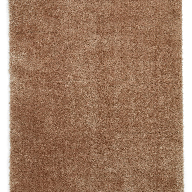 Lux Shaggy area rug Machine Woven Rectangle Walnut, Rectangle 80 x 150cm