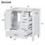 Ensemble de meuble-lavabo moderne avec ensemble lavabo 30 po, meuble-lavabo moderne avec porte à fermeture douce et 3 tiroirs, structure en bois massif (blanc)-124456512