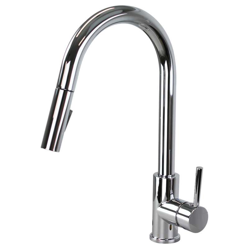 Transolid Zayne Pull Out Kitchen Faucet, Polished Chrome