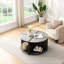 Table basse industrielle 2 - 4 pièces, grise, compacte pour divers espaces en pièces grises, espace de rangement