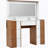44.4" Elegant Vanity Table with Large Lighted Mirror & Power Outlet, Dressing Table with 7 Drawers & Shelves