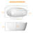 ADECAB 59'' x 31.5'' Acrylic Freestanding Flatbottom Double Ended Soaking Bathtub Gloss White