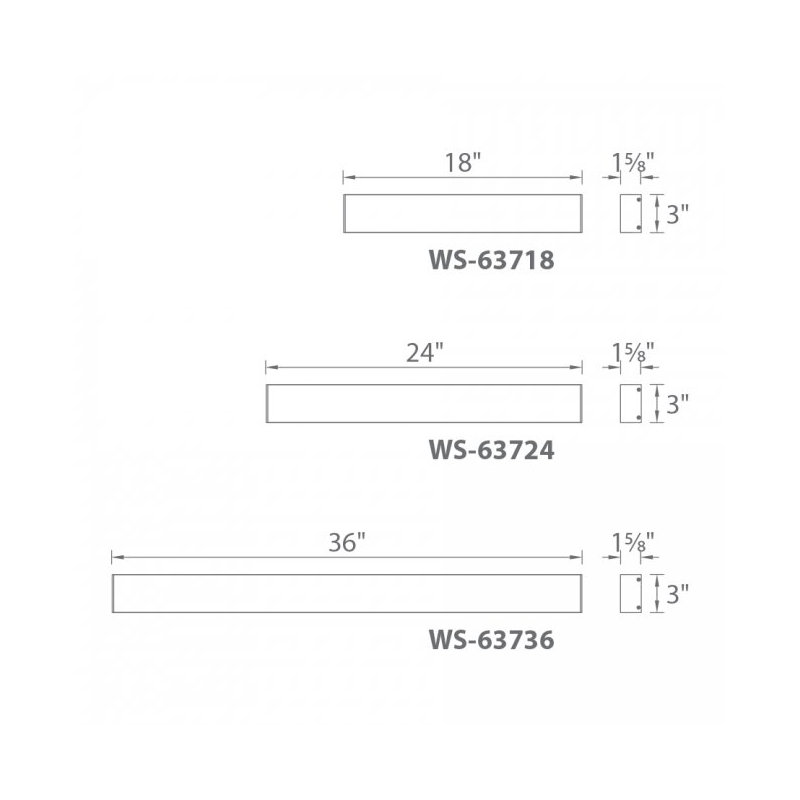 Strip 1 - Light LED Bath Bar, 2700K