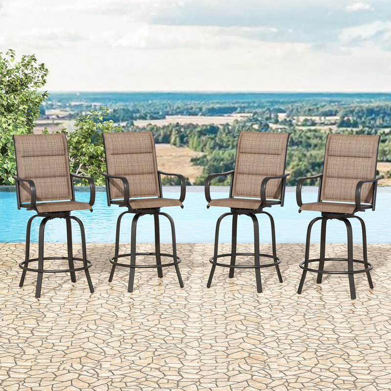Swivel Patio Bar Stools Set of 2