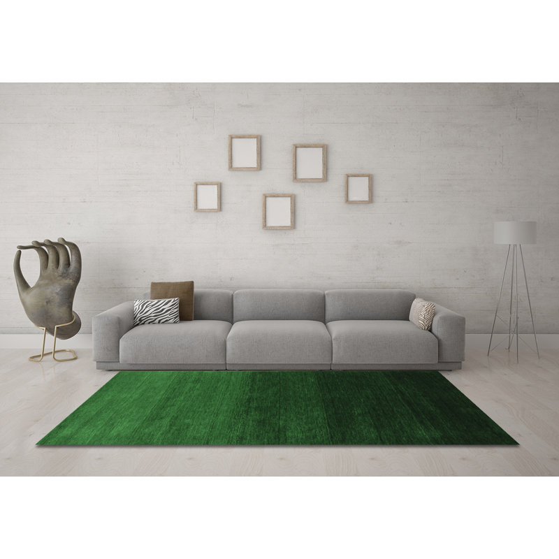 Washable Abstract Indoor Rug, Round 6'