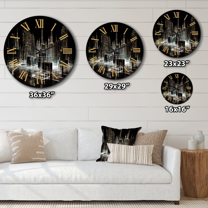 Horloge murale 3D Cityscape New York, Petit
