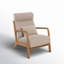 Fauteuil d'appoint traditionnel avec coussin lombaire Ayyash-106470393