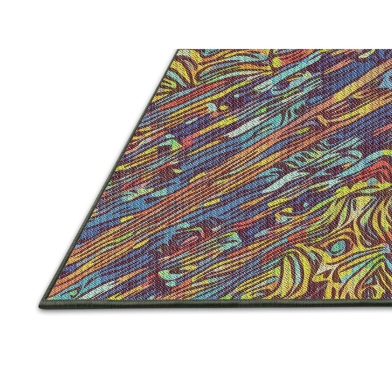 Tapis brun à motif abstrait, Rectangle 5 pi x 8 pi