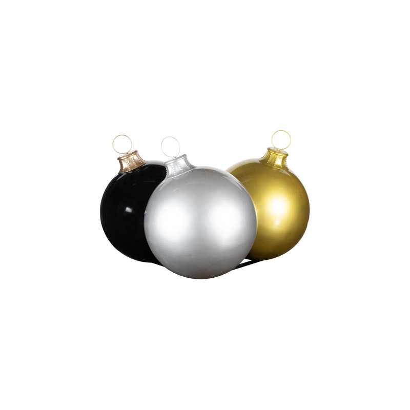 Stand For Set Of 4 Christmas Ball Ornaments, Black (Stand Only)