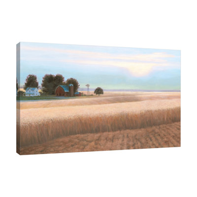 « family farm no couple », reproduction de peinture à l’huile sur toile tendue